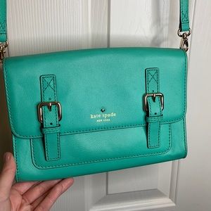 Kate spade green small messenger style bag
